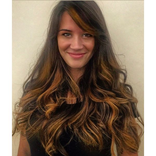 Luscious Extra Long Layered Hairstyle with Face Framing Bangs