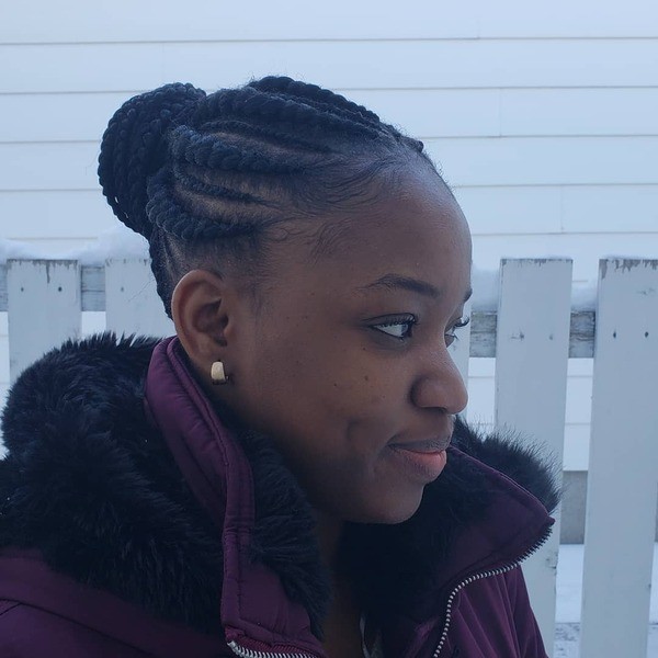 Braids Into a Bun