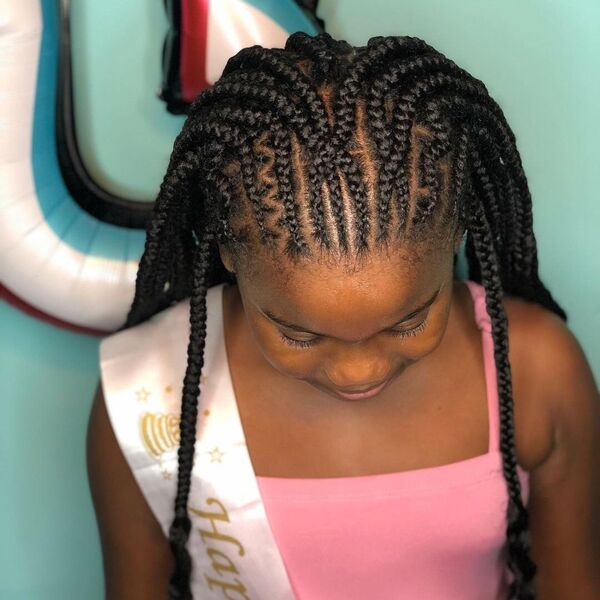 Half Up Half Down African Braid Hairstyles