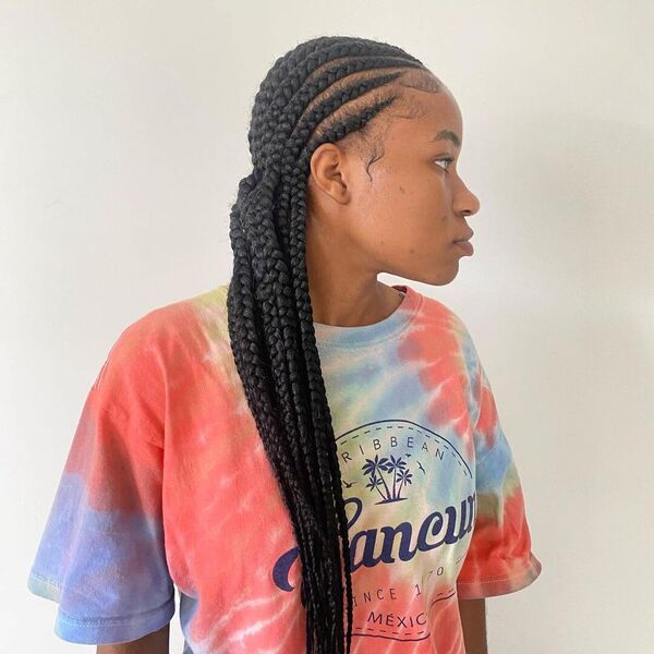 Neat Long Braids Style