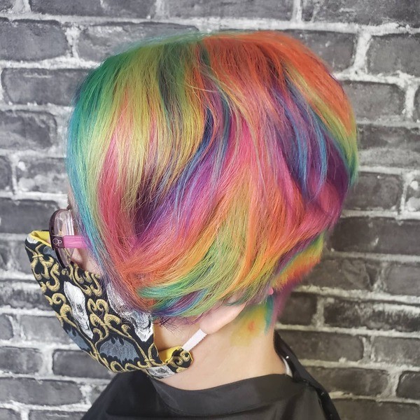 Short Rainbow Hair Color In 2024 (with Pictures)