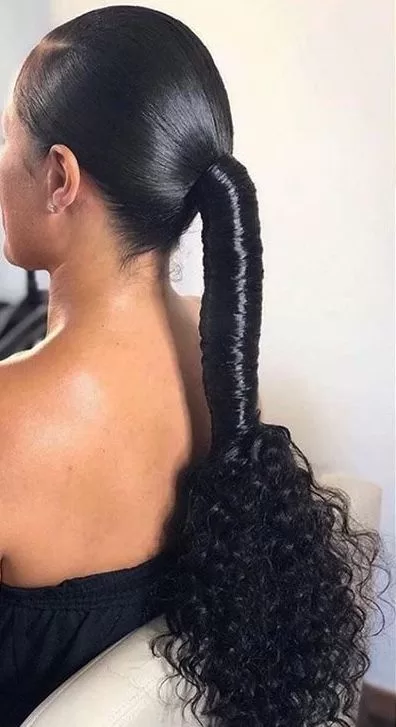 25. Loc Ponytail With Weave 